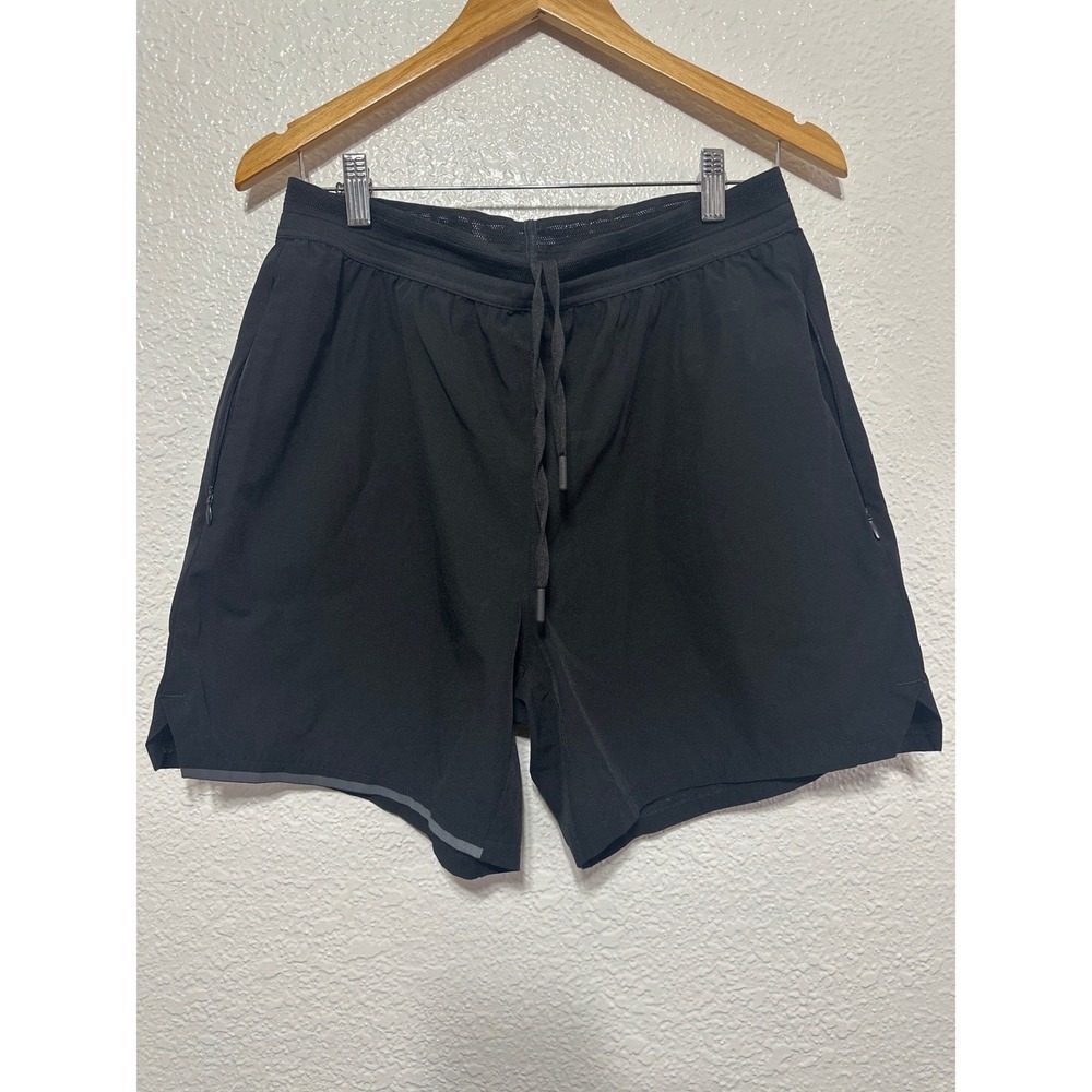 ALPHALETE Athletics Men's Black Training Gym Workout Running Shorts